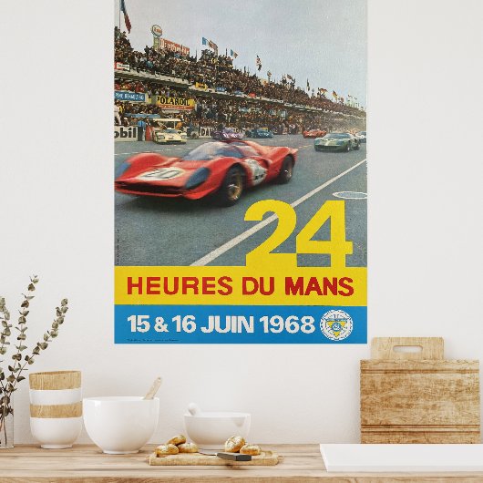 1968 24 HEURES DU MANS POSTER (Küche)