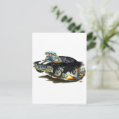 1968-69 Chevelle Black-White Car Postkarte (Stehend Vorderseite)