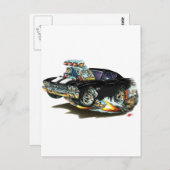 1968-69 Chevelle Black-White Car Postkarte (Vorne/Hinten)