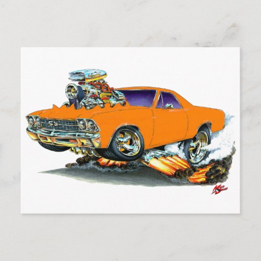 1968-69 El Camino Orange Truck Postkarte (Vorderseite)