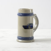 1968-69 GTO DK Blau-Auto Bierglas (VorderseiteRechts)