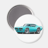 1968-69 GTO Türkisauto Magnet (Vorderseite/Rückseite)