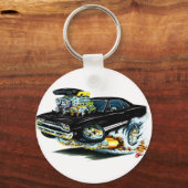 1968-69 Plymouth GTX Black Car Schlüsselanhänger (Vorderseite)