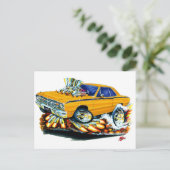1968-71 Dodge Dart Orange Car Postkarte (Stehend Vorderseite)