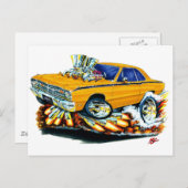 1968-71 Dodge Dart Orange Car Postkarte (Vorne/Hinten)