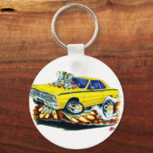 1968-71 Dodge Dart Yellow Car Schlüsselanhänger (Vorderseite)