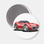 1968-72 Corvette Red Car Magnet (Vorderseite/Rückseite)