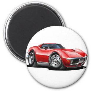 1968-72 Corvette Red Car Magnet