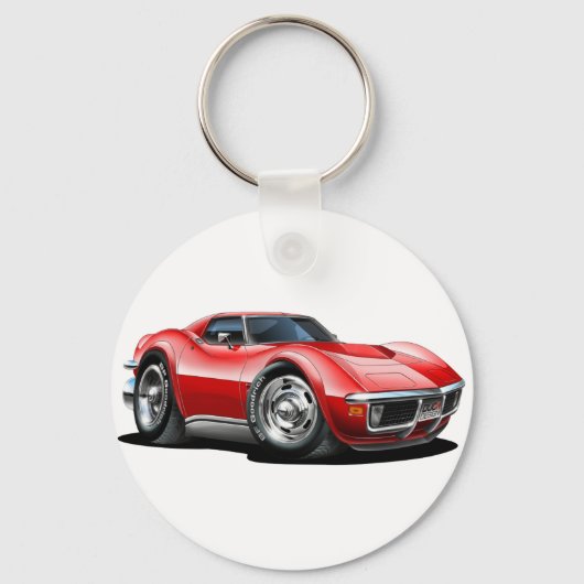 1968-72 Corvette Red Car Schlüsselanhänger (Vorderseite)
