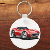 1968-72 Corvette Red Car Schlüsselanhänger (Vorderseite)