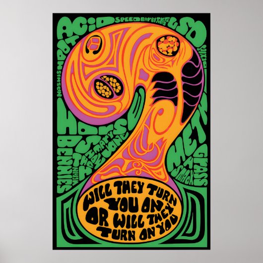 1968 Anti-Drug Propaganda Poster Will They Turn On (Vorne)