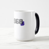 1968 Blume Power Friedenszeichen Hippie Lila Verwandlungstasse (VorderseiteRechts)