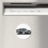 1968 Camaro Black-White Car Magnet (In Situ (Geschirrspüler))
