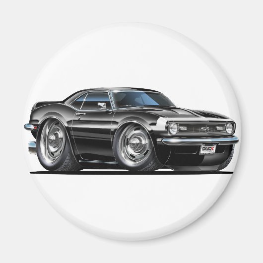1968 Camaro Black-White Car Magnet (Vorne)
