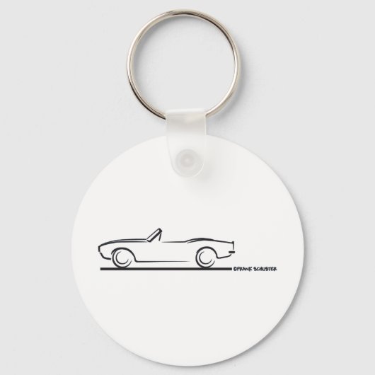 1968 Camaro Convertible BLK Schlüsselanhänger (Vorderseite)