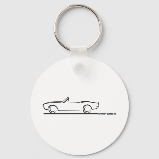 1968 Camaro Convertible BLK Schlüsselanhänger (Vorderseite)