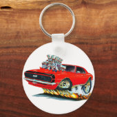 1968 Camaro Red-Black Car Schlüsselanhänger (Vorderseite)