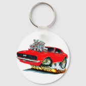 1968 Camaro Red Car Schlüsselanhänger (Vorderseite)