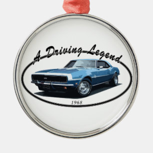 1968 CAMARO SS SCHWARZES SILBERNES ORNAMENT