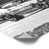 1968 Chevelle Pencil Sketch Poster (Ecke)