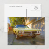 1968 CHEVROLET CHEVELLE SS 396 POSTKARTE (Vorne/Hinten)