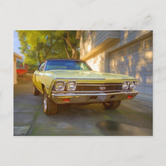 1968 CHEVROLET CHEVELLE SS 396 POSTKARTE (Vorderseite)