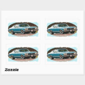 1968_Chevrolet_Chevelle_SS Rechteckiger Aufkleber (Blatt)