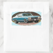 1968_Chevrolet_Chevelle_SS Rechteckiger Aufkleber (Tasche)