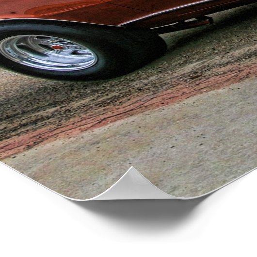 1968 chevy camaro Muscle Car Poster (Ecke)