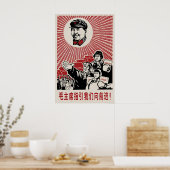 1968 Chinesisches Propagandaplakat Vorsitzender Ma Poster (Küche)