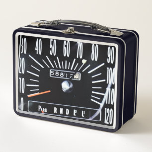 1968 Classic Car Speedometer Metall Brotdose