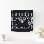 1968 Classic Car Speedometer Quadratische Wanduhr (Zuhause)