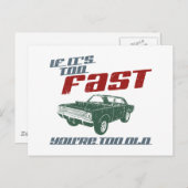 1968 Dodge Hurst Hemi Dart Postkarte (Vorne/Hinten)