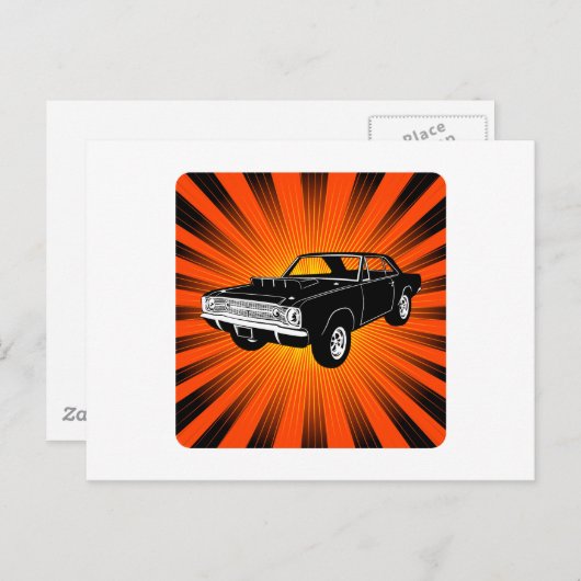1968 Dodge Hurst Hemi Dart Postkarte (Vorne/Hinten)