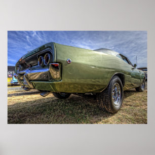 1968 Dodge-Ladegerät in HDR. Poster