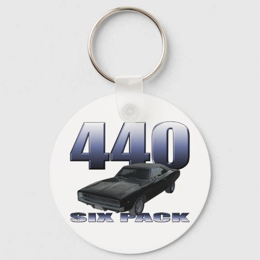 1968 Dodge Ladegerät rt 440 Sechserpack Schlüsselanhänger (Vorderseite)