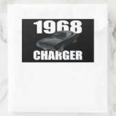 1968 Dodge-Ladegerät rt Rechteckiger Aufkleber (Tasche)