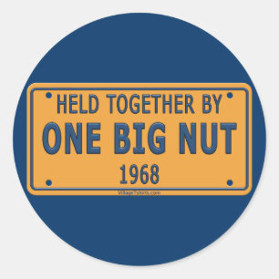 1968 eine große Automandel Runder Aufkleber