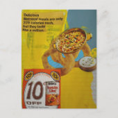 1968 Essensgutschein Mixed Media Collage Postkarte (Vorderseite)