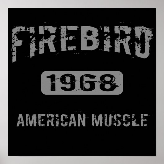 1968 Firebird American Muscle Poster (Vorne)