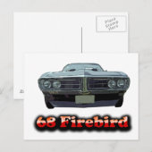 1968 Firebird Postkarte (Vorne/Hinten)