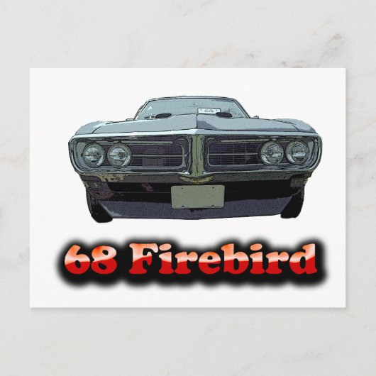 1968 Firebird Postkarte (Vorderseite)