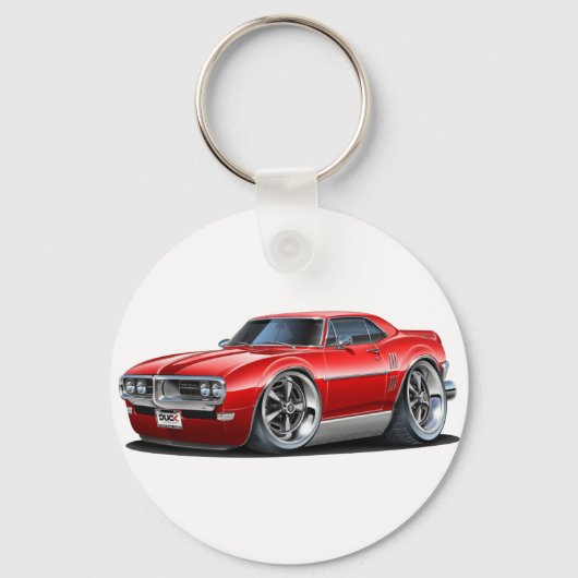 1968 Firebird Red Car Schlüsselanhänger (Vorderseite)