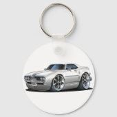 1968 Firebird White Car Schlüsselanhänger (Vorderseite)