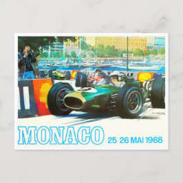 1968 Grand Prix von Monaco Vintager Rennsport Post Postkarte