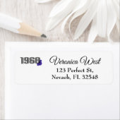 1968 Hippie Peace Sign Blume Power Lila (Insitu)