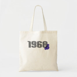 1968 Hippie Peace Sign Blume Power Lila Tragetasche