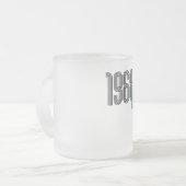 1968 Hippie Peace Sign Flowerpower Aqua Mattglastasse (Vorderseite Links)