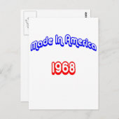 1968 in Amerika Postkarte (Vorne/Hinten)