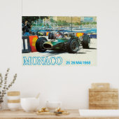 1968 Monaco Grand Prix Poster (Druck bis 60 Zoll!) (Küche)